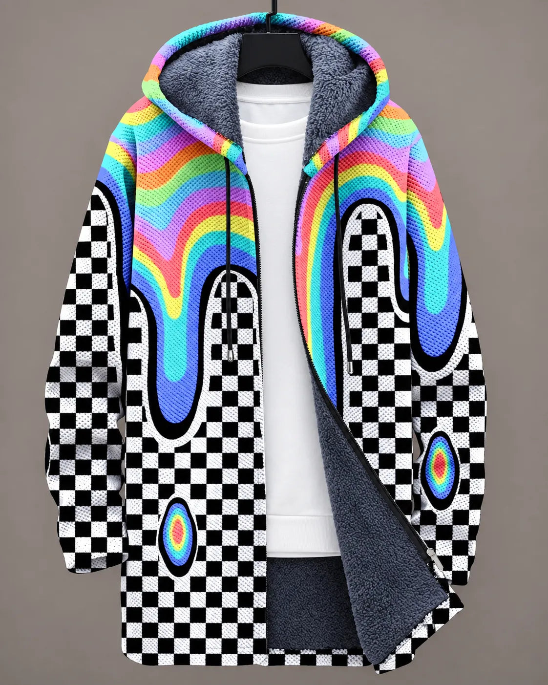 Serena | Vibrant Mosaic Hooded Jacket