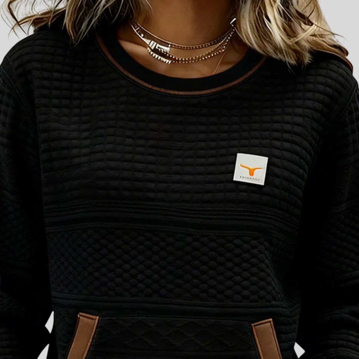 Noelle | Crew Neck Colour-block Sweatshirt
