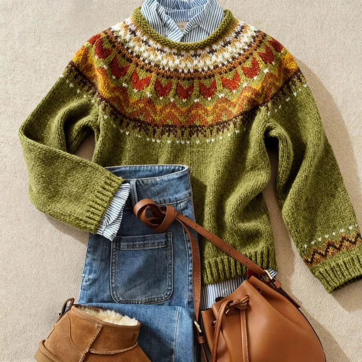 Lies | Nordic-Pattern Jumper