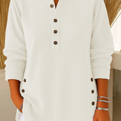 Cassia | Button Henley Jumper