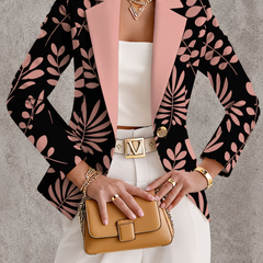 Odaya | Pink Leaf Blazer