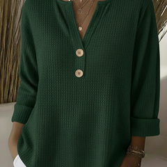 Lucinda | Waffle Henley Jumper