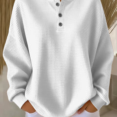 Delyth | Round Neck Waffle Jumper