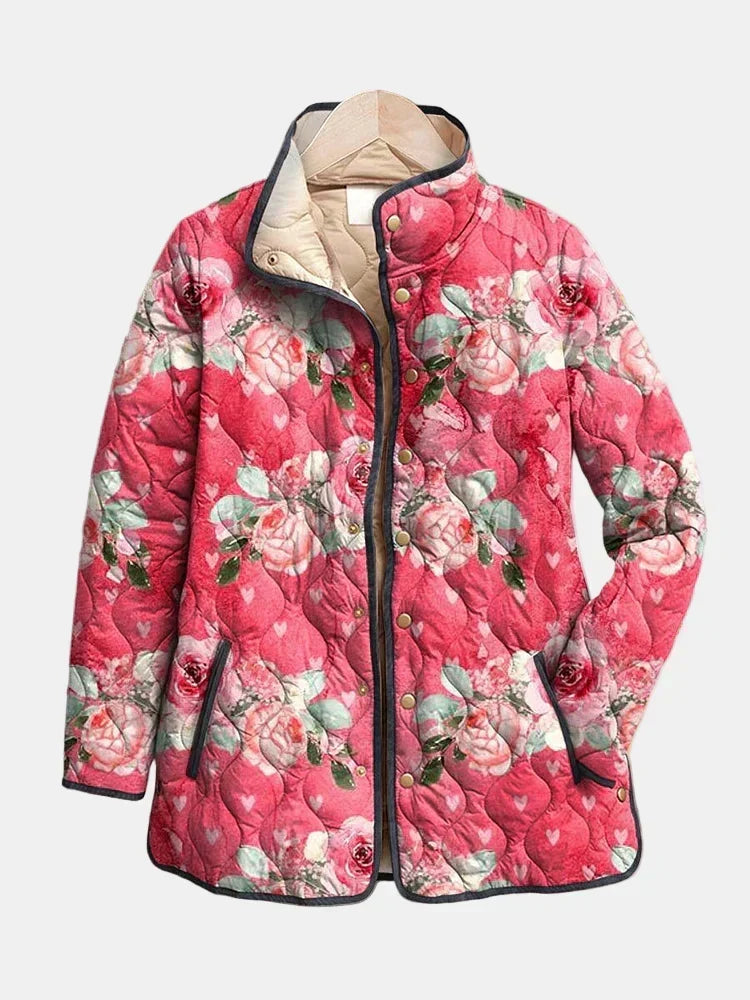 Freya | Pink Rose Quilted Jacket