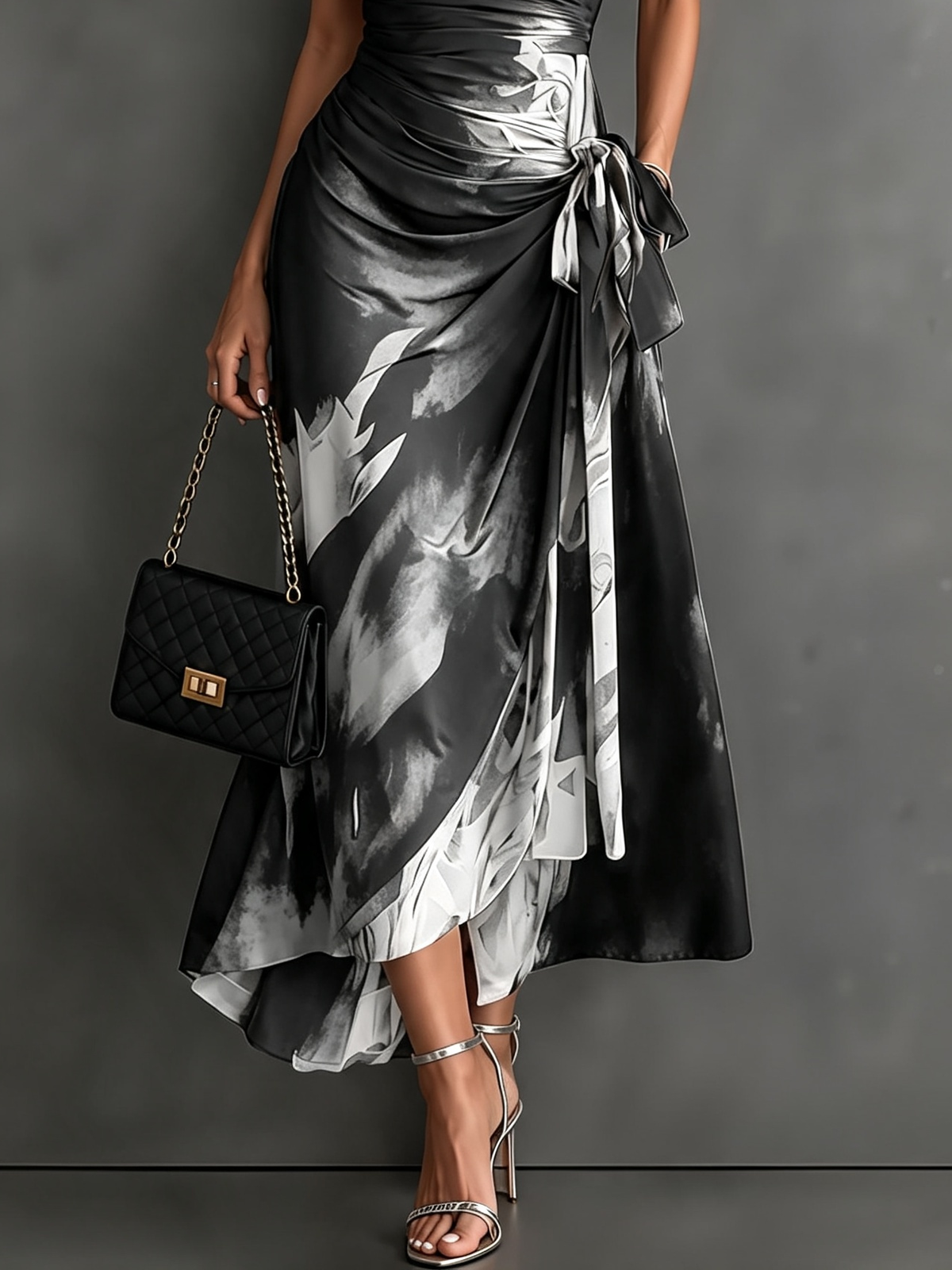 Grace | Abstract Print Midi Dress