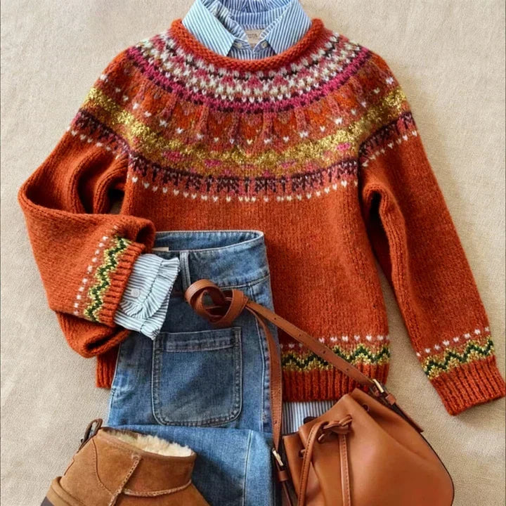 Lies | Nordic-Pattern Jumper