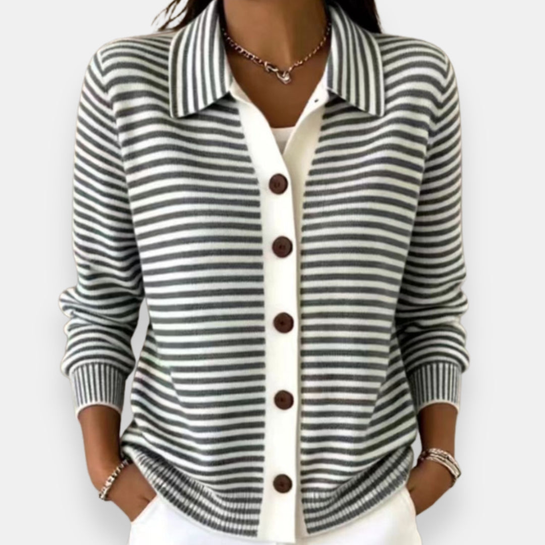 Blythe | Striped Button Cardigan