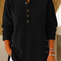 Cassia | Button Henley Jumper