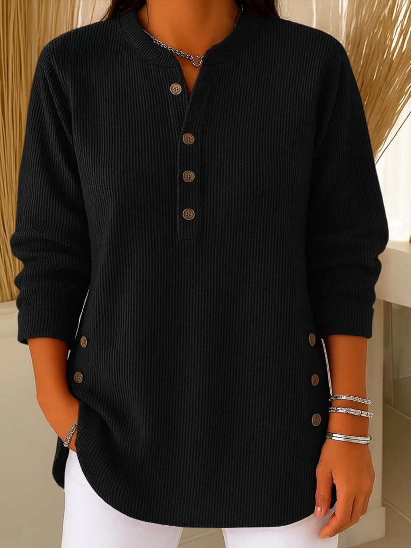 Cassia | Button Henley Jumper