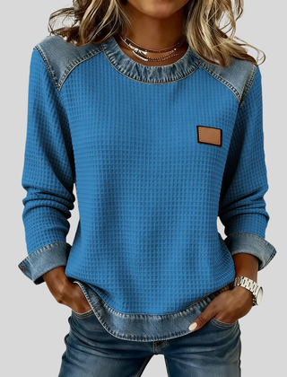 Olivia | Patchwork Trim Sweatshirt