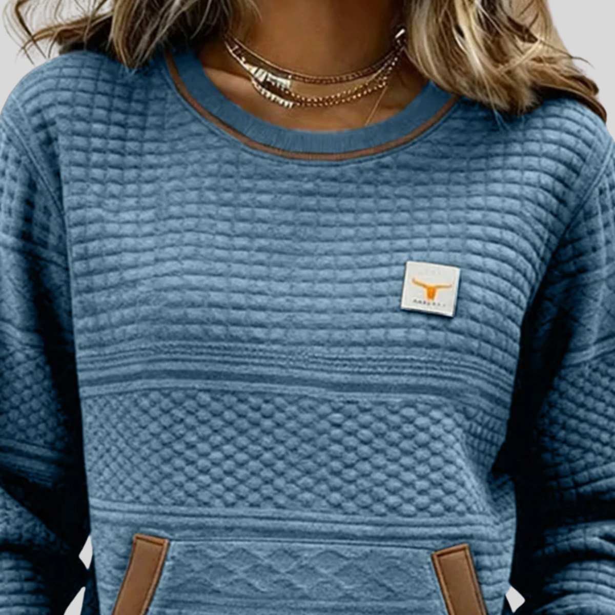 Noelle | Crew Neck Colour-block Sweatshirt