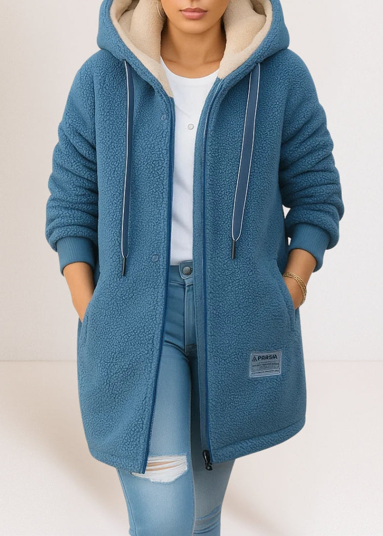 Maya | Hooded Full-Zip Relaxed Jacket