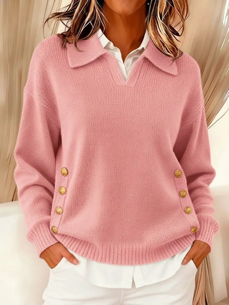 Erminia | Polo Collar Button Jumper