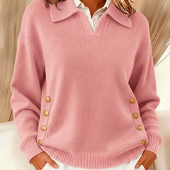 Vynette | Collared V Neck Jumper