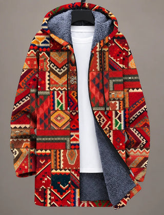 Aurelia | Golden Scroll Hooded Jacket