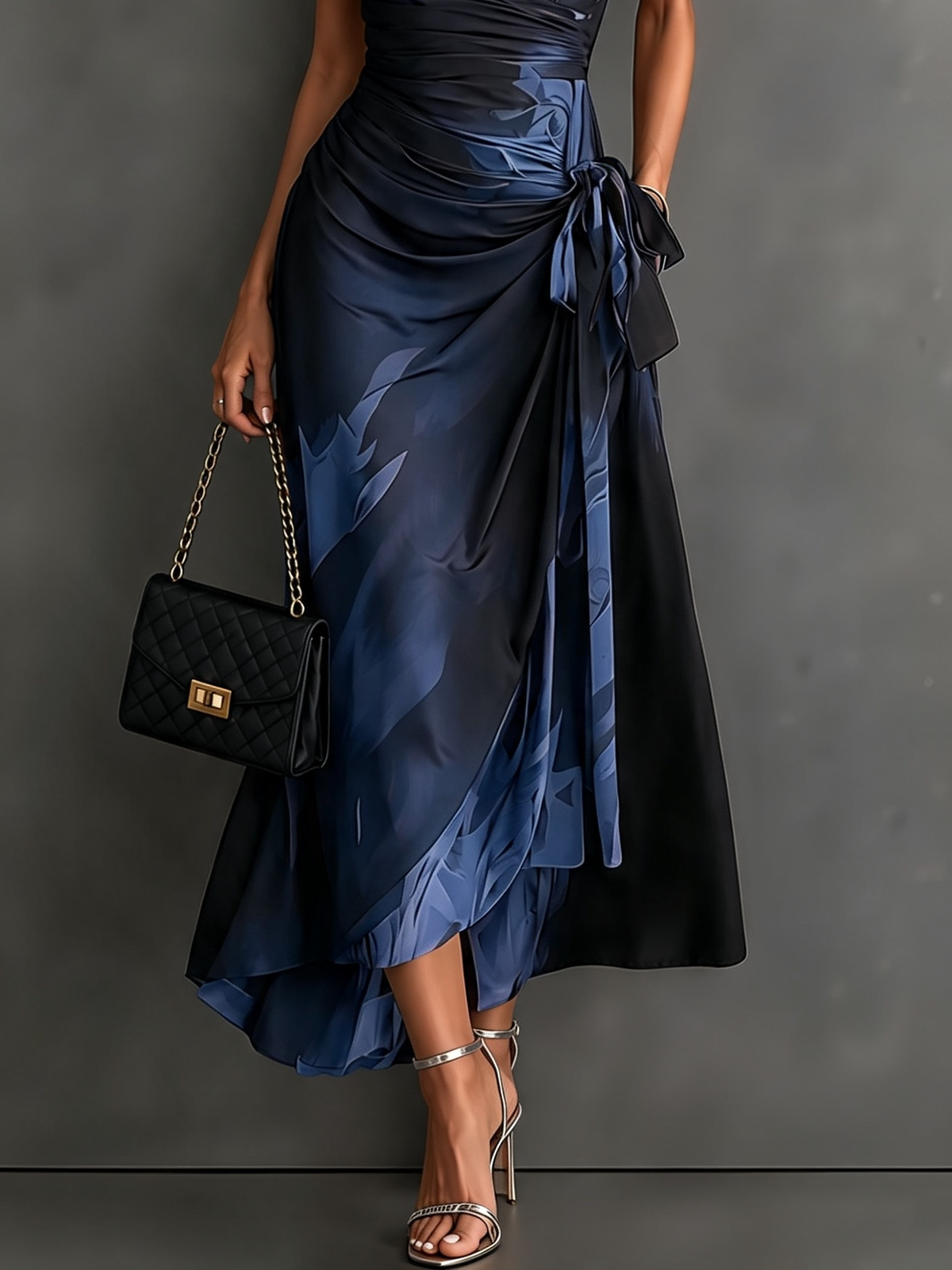 Grace | Abstract Print Midi Dress