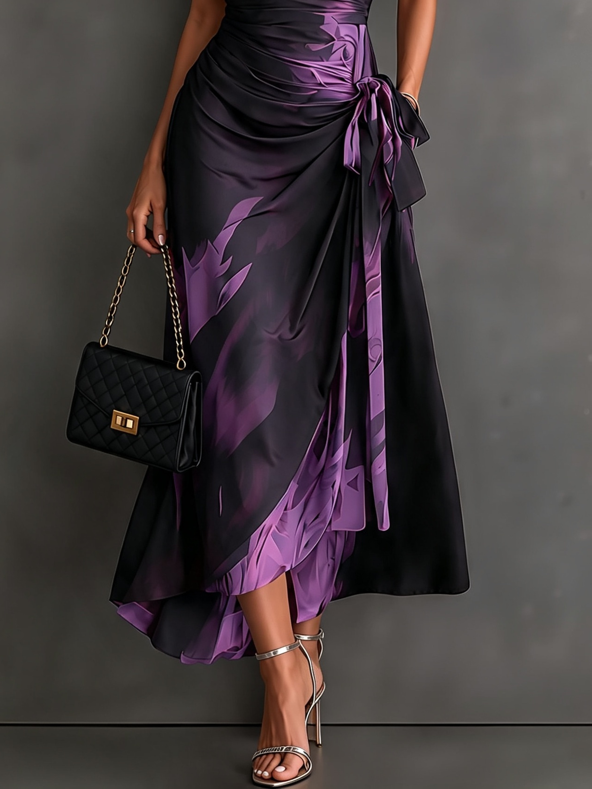 Grace | Abstract Print Midi Dress