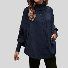 Vera | Oversized Cable-Pattern Roll Neck Jumper
