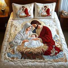 Holy Night | 3-Piece Quilted Bedding Set