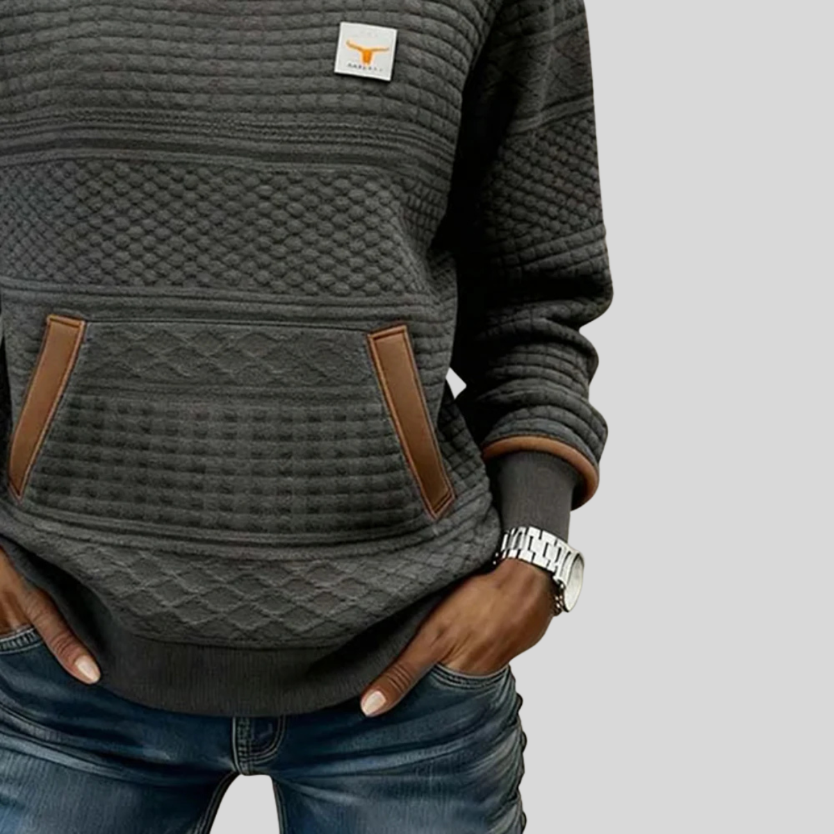 Noelle | Crew Neck Colour-block Sweatshirt