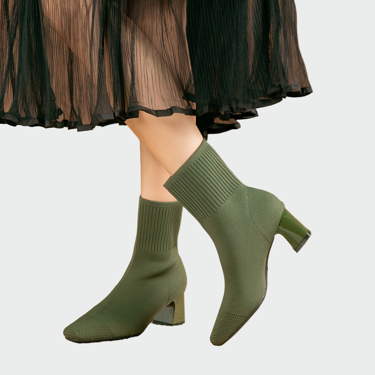 Doriana | Ribbed Sock Ankle Boots