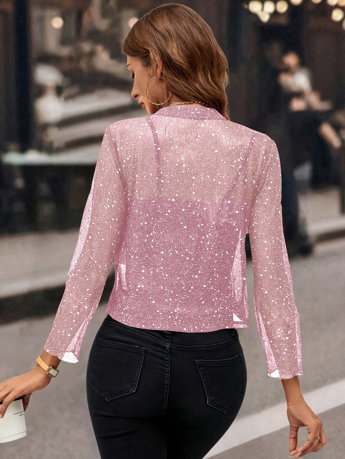 Amy | Cropped Sequin Jacket