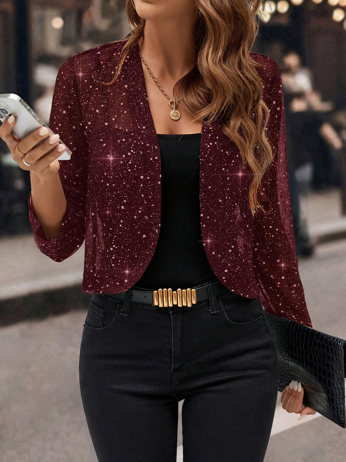 Amy | Cropped Sequin Jacket