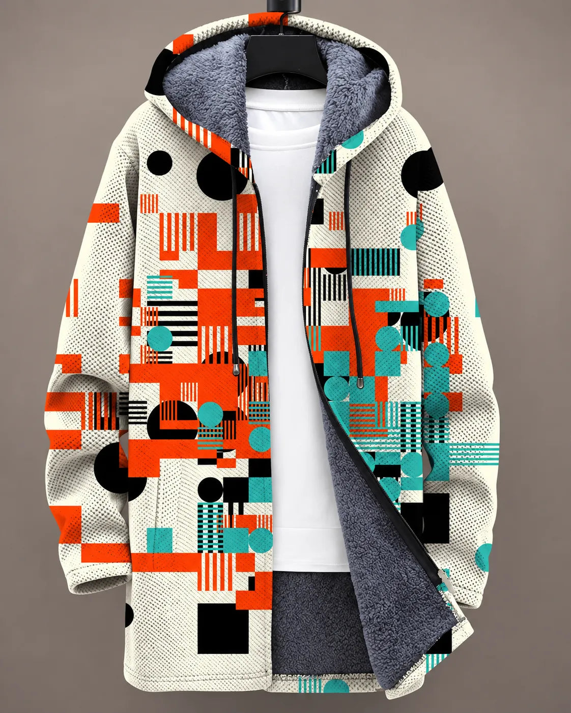 Celeste | Monochrome Speckled Hooded Jacket