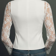 Noemi | Jacket with Semi-Transparent Sleeves