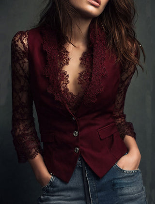 Noemi | Jacket with Semi-Transparent Sleeves