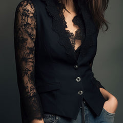 Noemi | Jacket with Semi-Transparent Sleeves