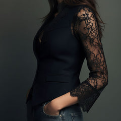 Noemi | Jacket with Semi-Transparent Sleeves