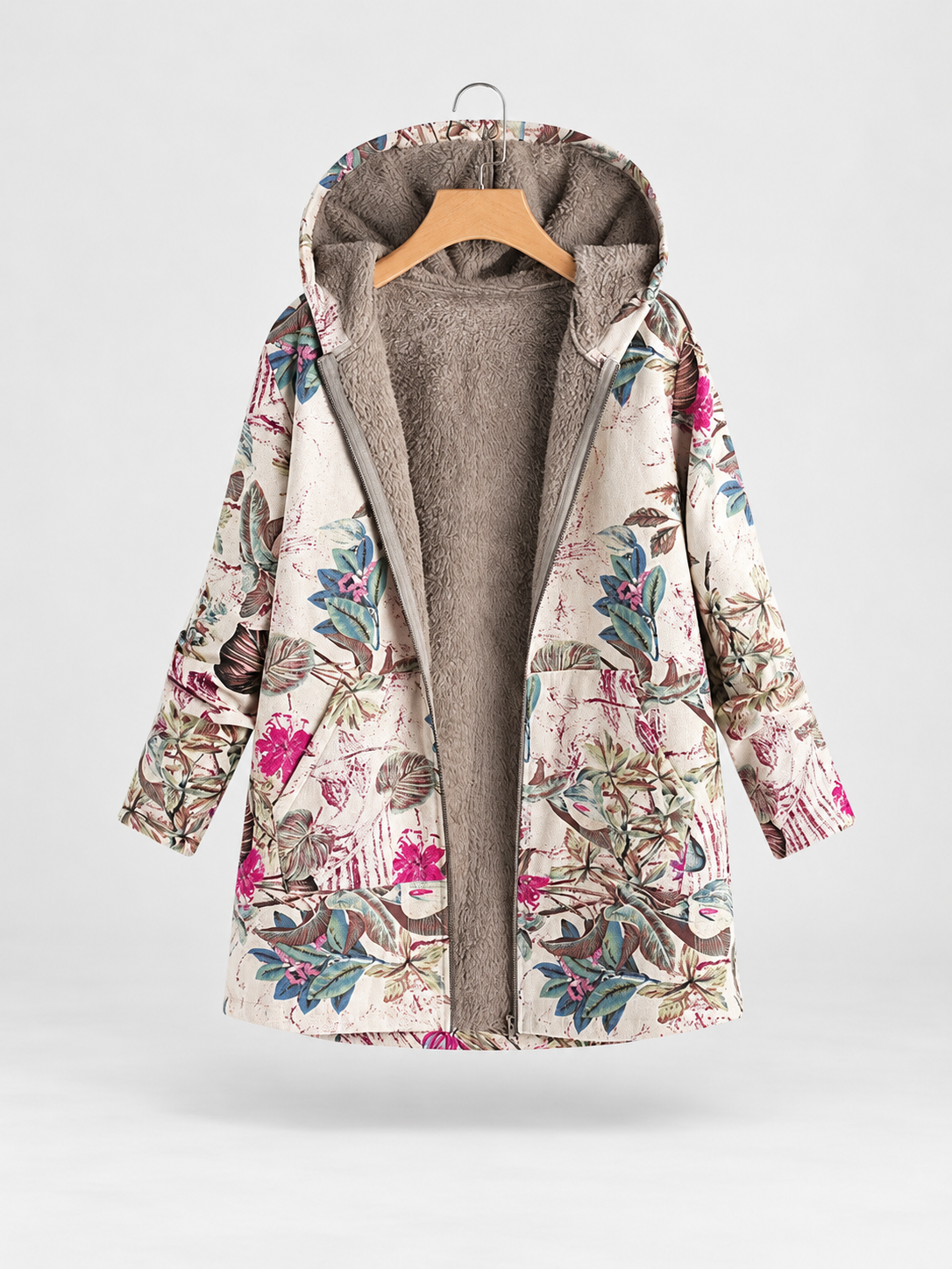 Melvaris | floral fleece jacket
