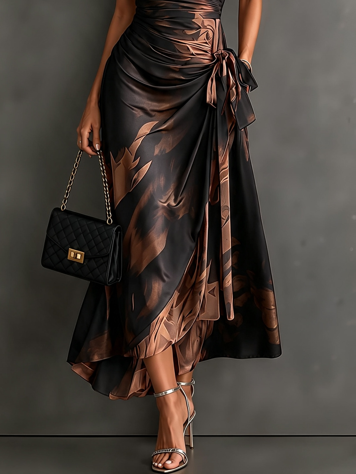 Grace | Abstract Print Midi Dress