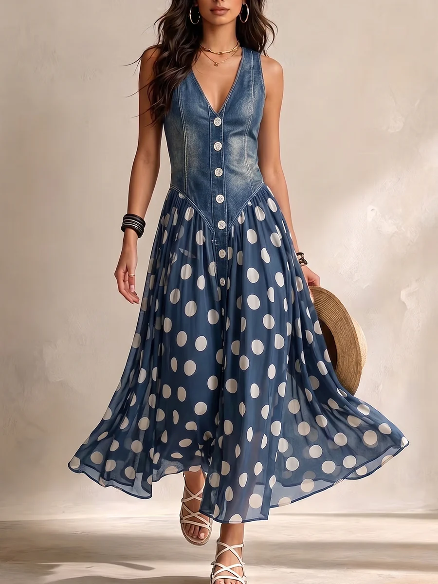 Elena | Elegant Denim Dress