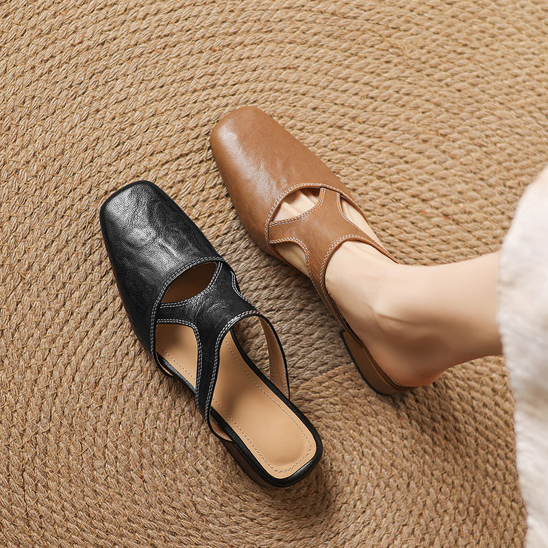 Dessa | Leather-Look Mules