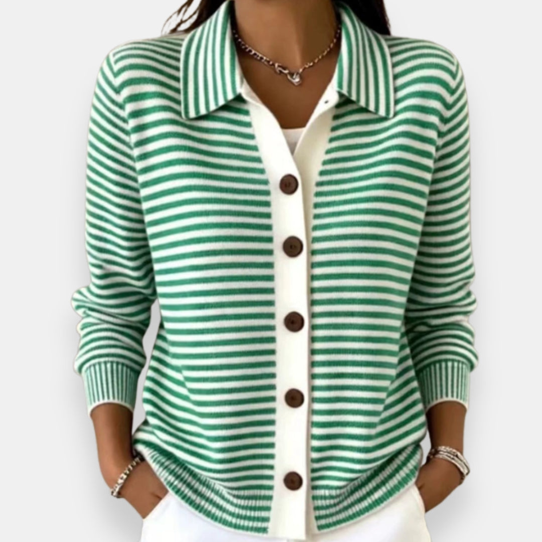 Blythe | Striped Button Cardigan