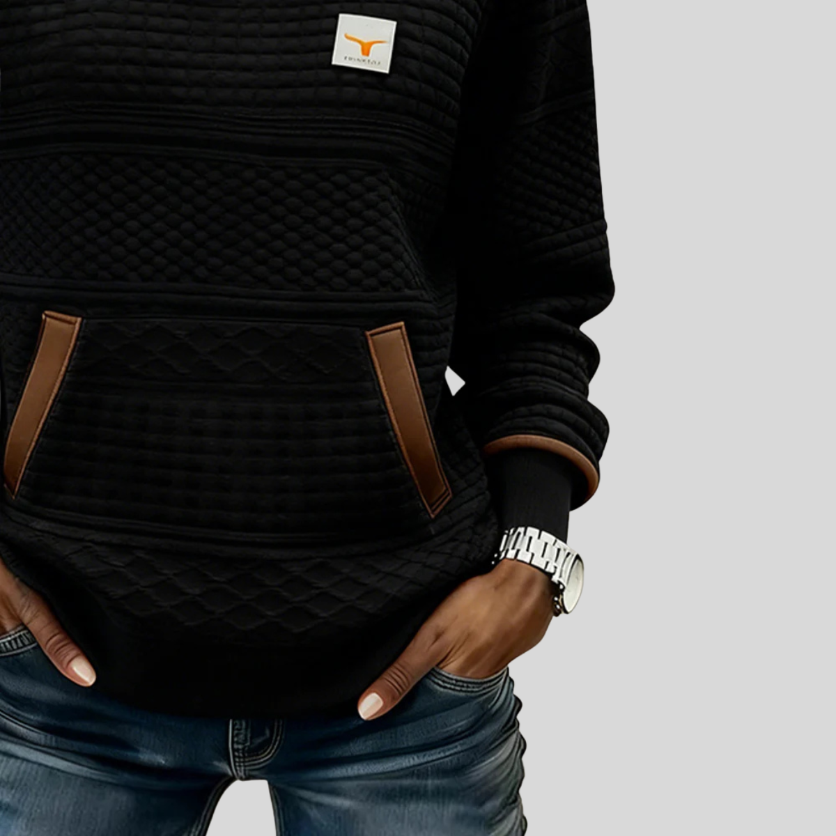 Noelle | Crew Neck Colour-block Sweatshirt