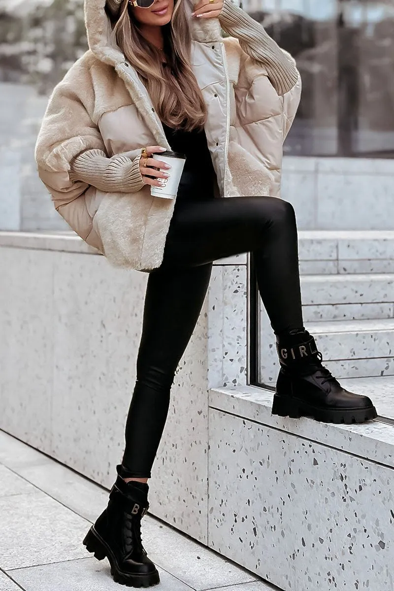 Sienna | Faux-Fur Panel Puffer Coat