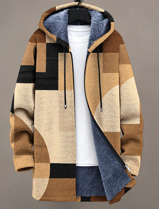 Aurelia | Golden Scroll Hooded Jacket