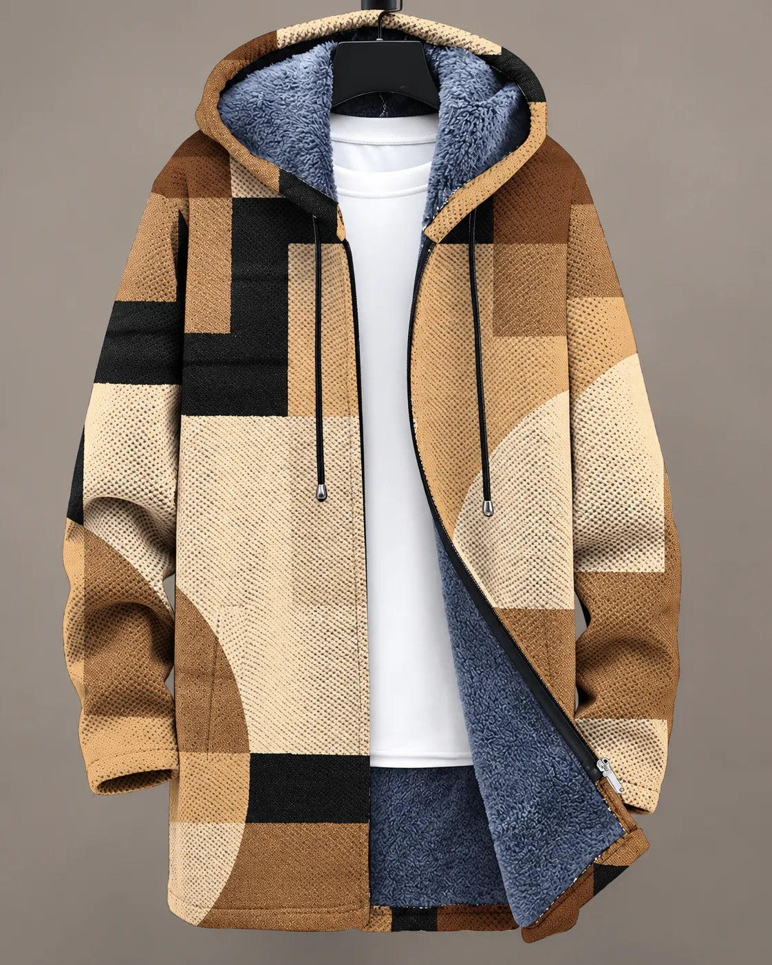 Aurelia | Golden Scroll Hooded Jacket