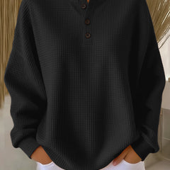 Delyth | Round Neck Waffle Jumper