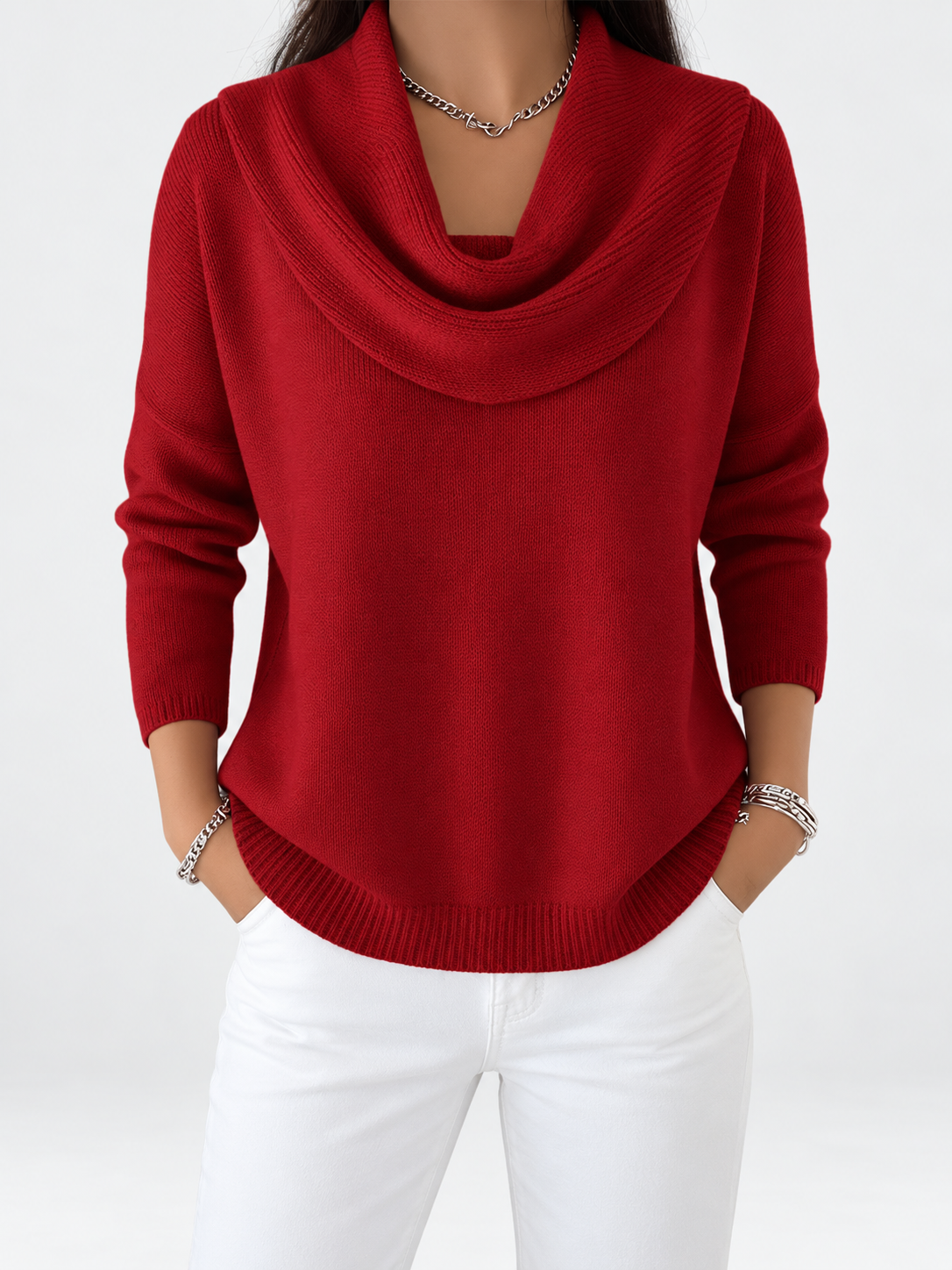 Vivienne | Cowl Neck Knit Jumper