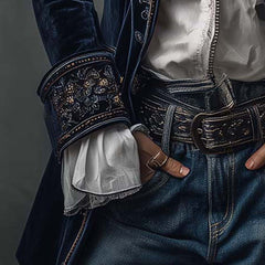 Atena | Long Embroidered Vintage Jacket