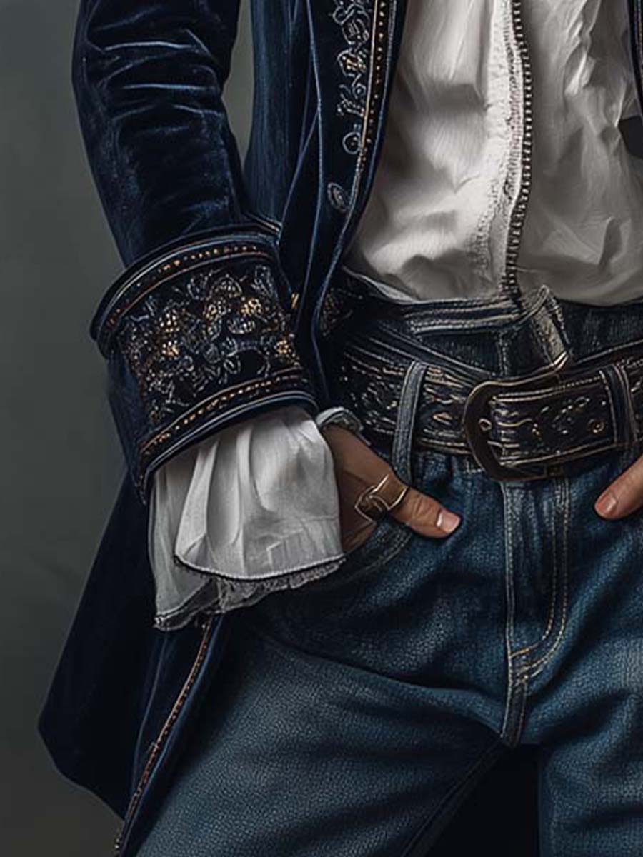 Atena | Long Embroidered Vintage Jacket