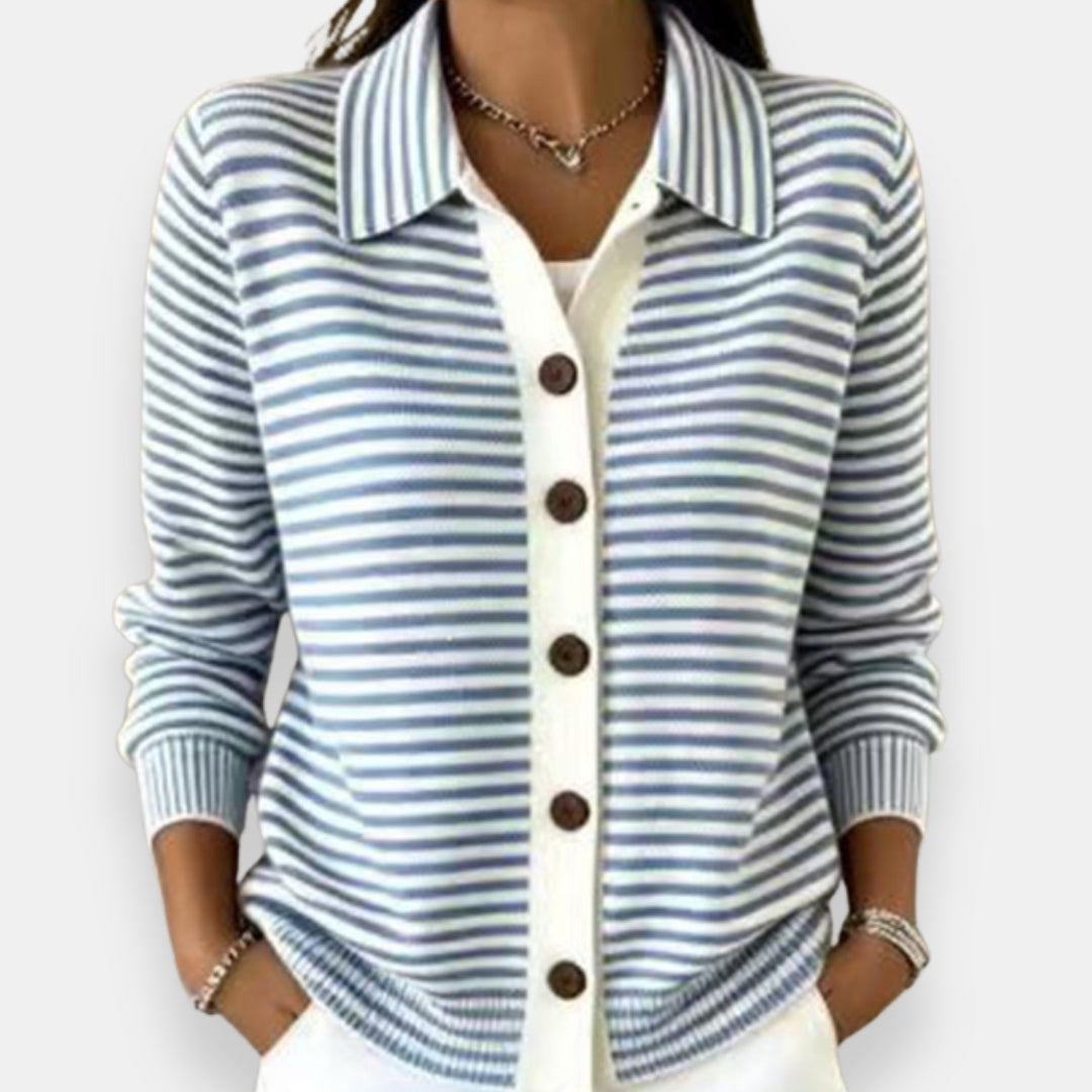 Blythe | Striped Button Cardigan
