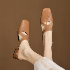 Dessa | Leather-Look Mules