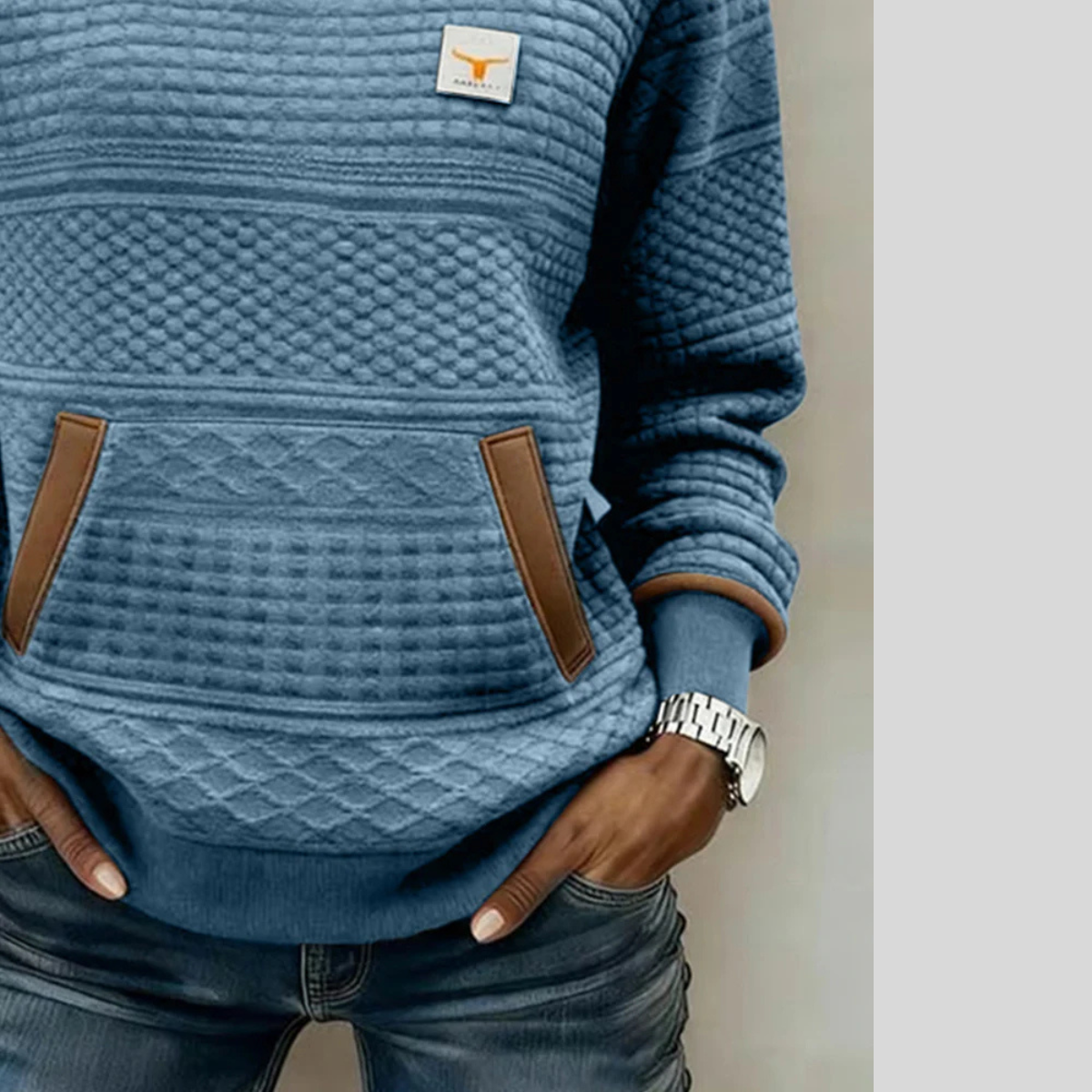 Noelle | Crew Neck Colour-block Sweatshirt
