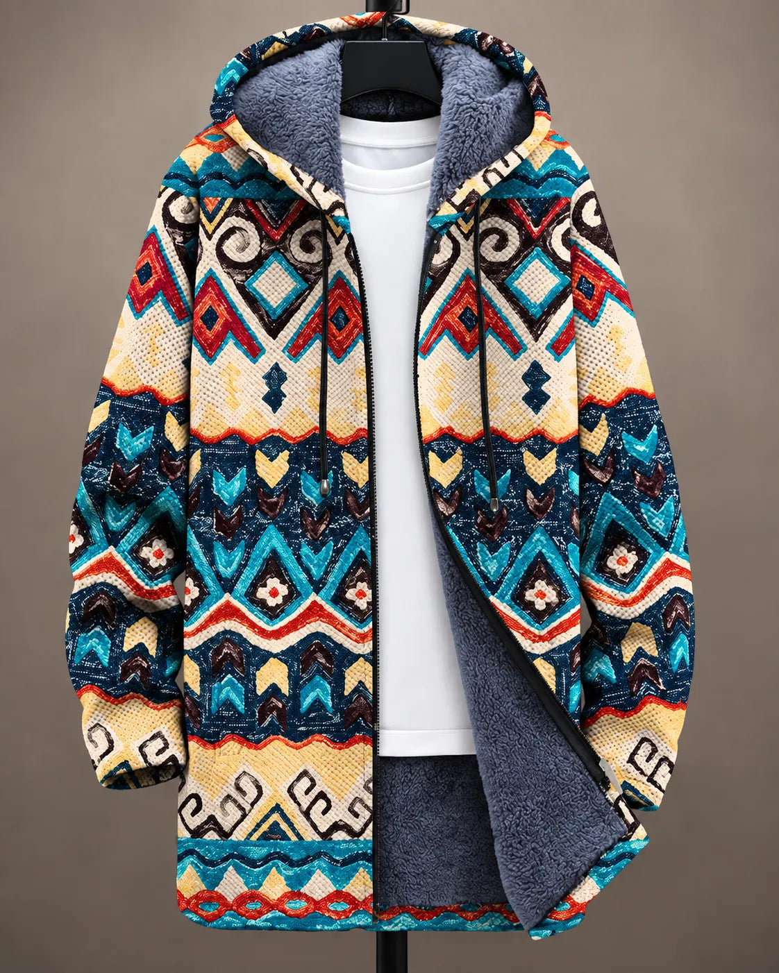 Eliana | Modern Mosaic Hooded Jacket