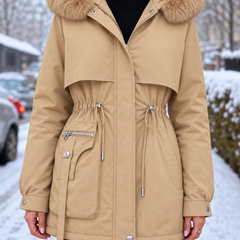 Eloise | Water-Repellent Parka with Sherpa Lining